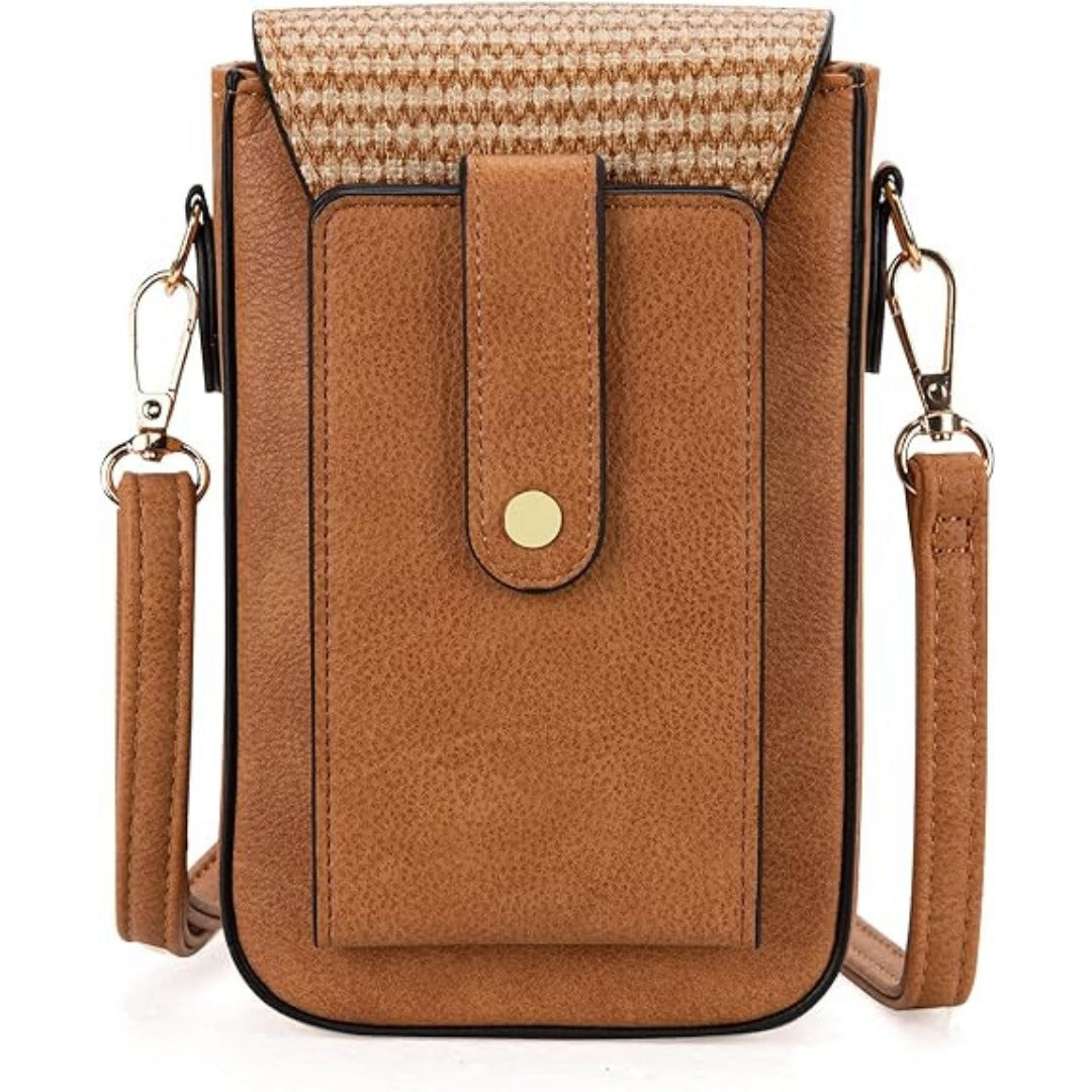 Women's Bag Casual Vertical Women's Mobile Phone Bag Straw Mini Shoulder Bag Fashion Crossbody Bag - SJB-DIAMOND ELITES