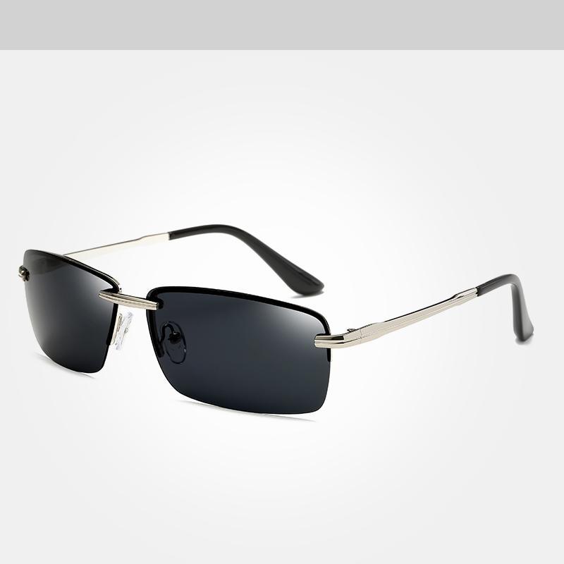 Luxury Classic Retro Rimless Sunglasses Men Polarized Gold Men's Shades Sun Glasses Luxury brands Night Driving Glasses Oculos de sol - SJB-DIAMOND ELITES
