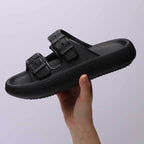 Platform Slippers Women's Summer Buckle Home Shoes Fashion Outdoor Wear Soft Bottom Sandals Pi-Mart