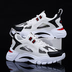 White Sneakers Men Non Slip Walking Running Shoes Sports Pi-Mart