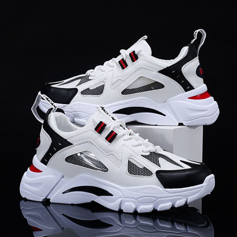 White Sneakers Men Non Slip Walking Running Shoes Sports Pi-Mart