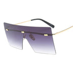 Oversized Luxury Graduent Elegnat Woman and Lady Sunglasses In Retro Vintage Modern Style Sunglasses  Rimless Eyewear oculos de sol SUnglasses With UV400Protection - SJB-DIAMOND ELITES