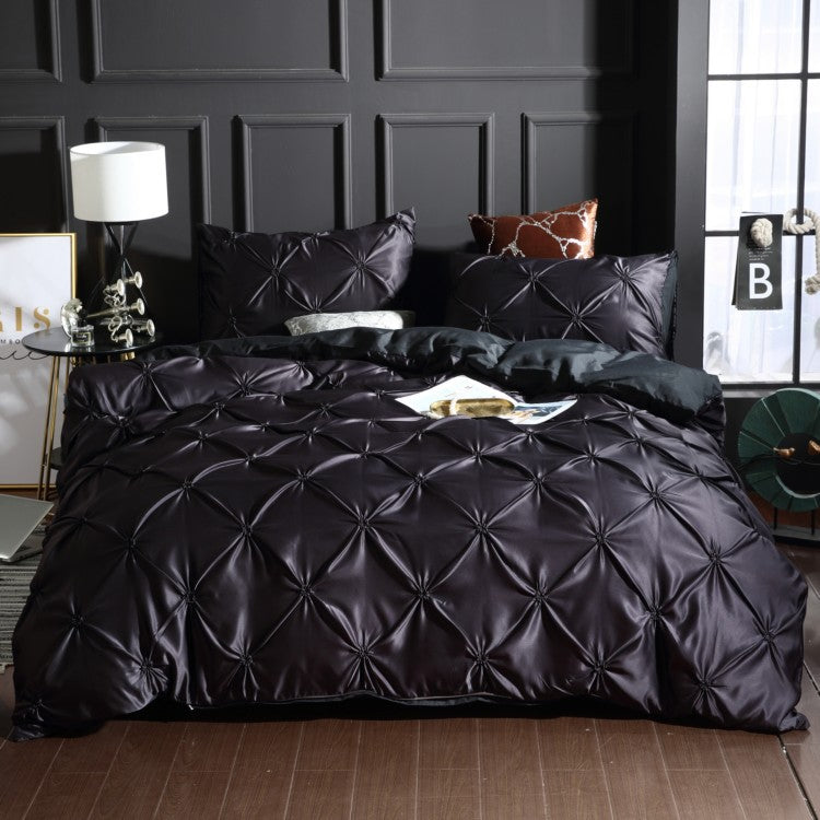 Three-piece Solid Color Bed Sheet Duvet Cover Pi-Mart