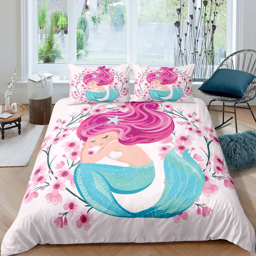 Home Textile Digital Printing Cartoon Mermaid Duvet Cover Pi-Mart