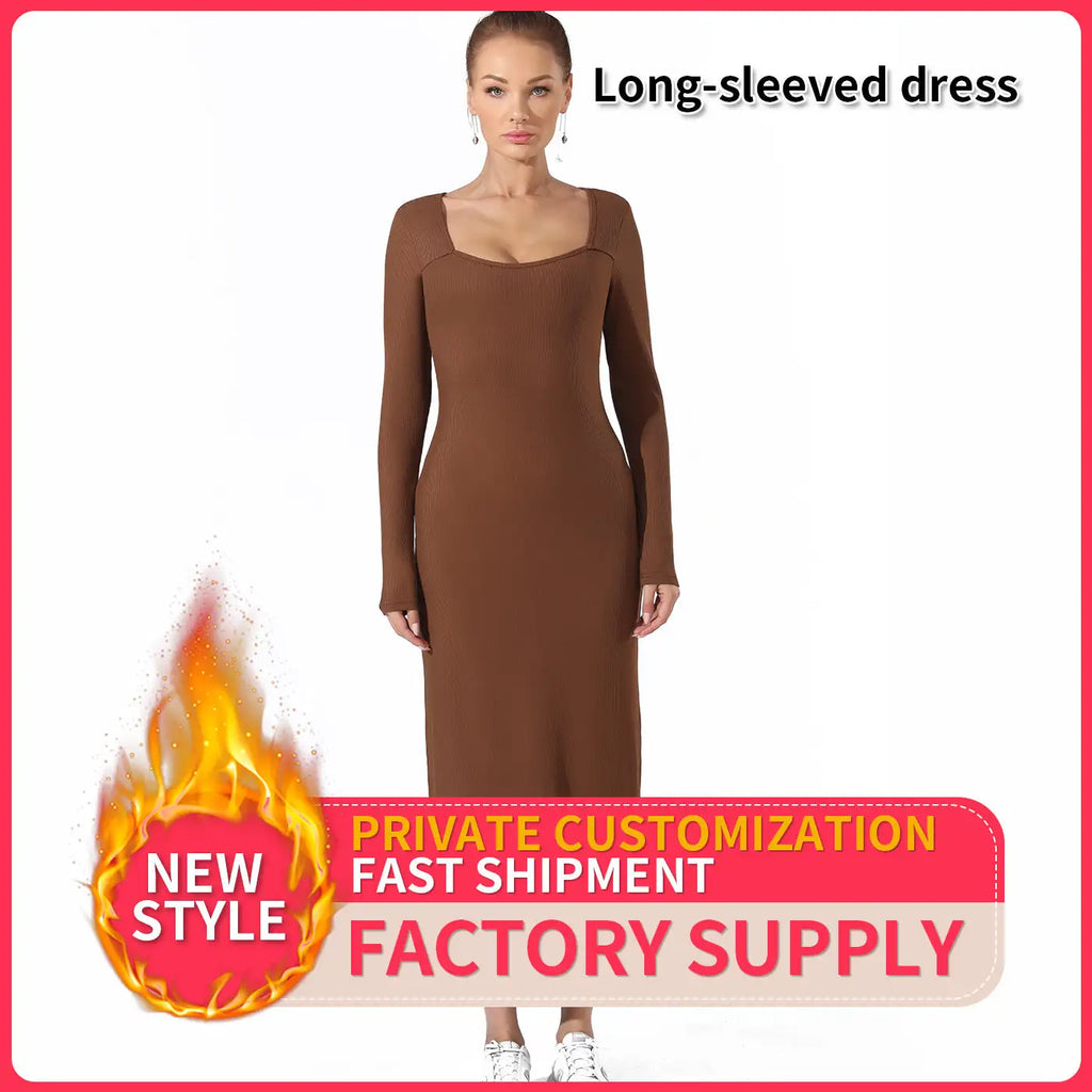 Women's Fashion Simple Solid Color Dress - SJB-DIAMOND ELITES