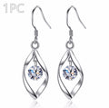 Zircon Reduction Silver Earrings Pi-Mart