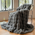 1pc Super Soft Faux Rabbit Fur Blanket - All Seasons Wool Blanket for Bedroom, Office, Camping, and Travel - Warm and Comfortable - Perfect Home Decoration Lootquake LLC