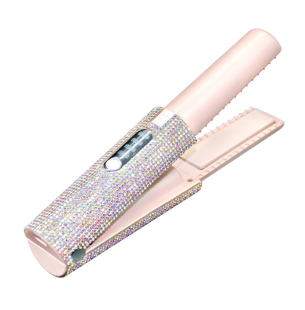 2-In-1 Electric USB Hair Straightening Brush Straightener Brush Multifunctional Comb Straightening Styler Hair Curler Pi-Mart
