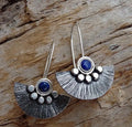 Ethnic Style Retro Semicircle Fan-shaped Metal Alloy Earrings