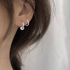 Stainless Steel Minimalist Huggie Hoop Earrings Pi-Mart