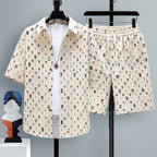 Men's Short-sleeved Suit Youth Student Leisure Sports Cool Shorts Two-piece Set Lootquake LLC