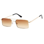 Luxury Famous Retro Modern Square Unisex Men and  Women‘s Sunglasses  With Alloy Metal Small Frame With Clear Double Bridge Men's Sunglasses - SJB-DIAMOND ELITES