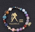 Twelve Constellation Constellation Bracelet Natural Stone Cut Color