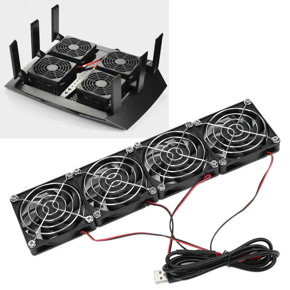 Router Cooling Fans 5V USB Power Heat Sink ABS for ASUS RTAC5300 R7900 R8000 Computer Supplies - SJB-DIAMOND ELITES