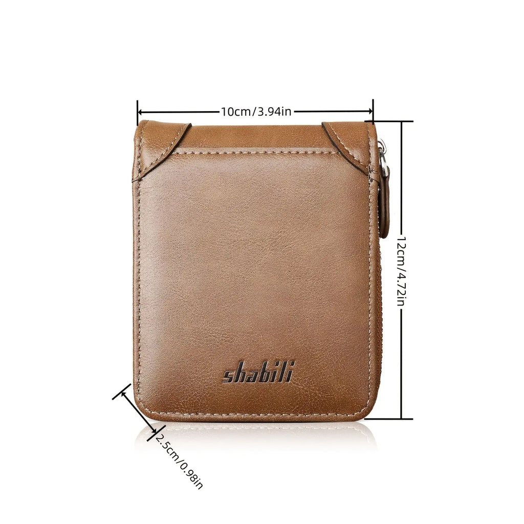 Fashionable Men's Wallet, Short Casual, Retro Zipper Youth European And American Fashion Wallet, Large Capacity, Super Practical - SJB-DIAMOND ELITES