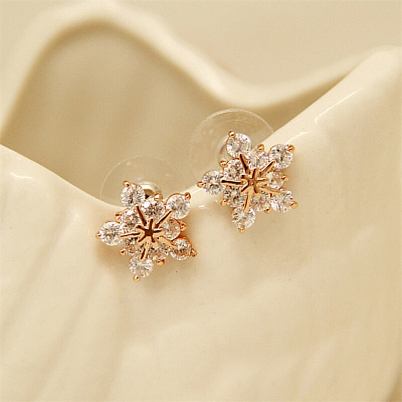 Christmas Snowflake Stud Earrings Pi-Mart