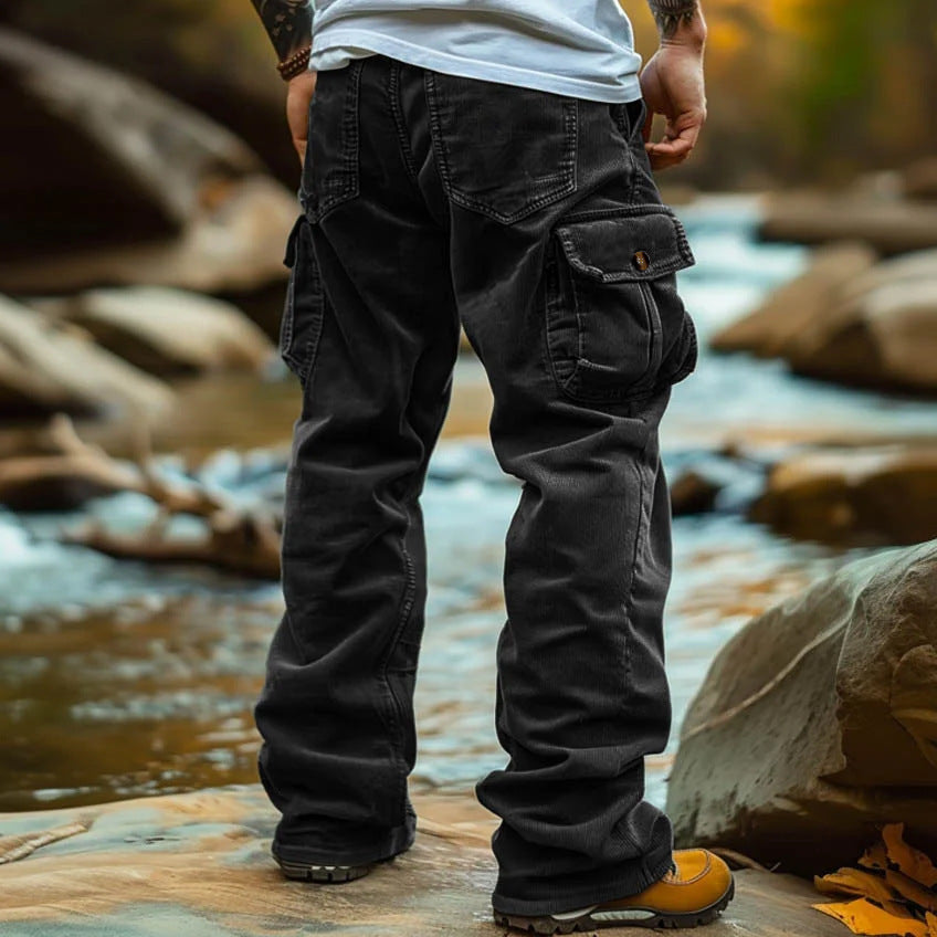 Retro Loose Cargo Pocket Foot Elastic Men's Lootquake LLC