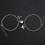 2Pcs Heart Magnet Bracelet for Lovers Pi-Mart