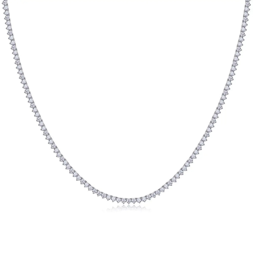 Solitude Luxury Fashion Set Mosan Diamond S925 Silver Necklace Rivaling Natural Diamonds