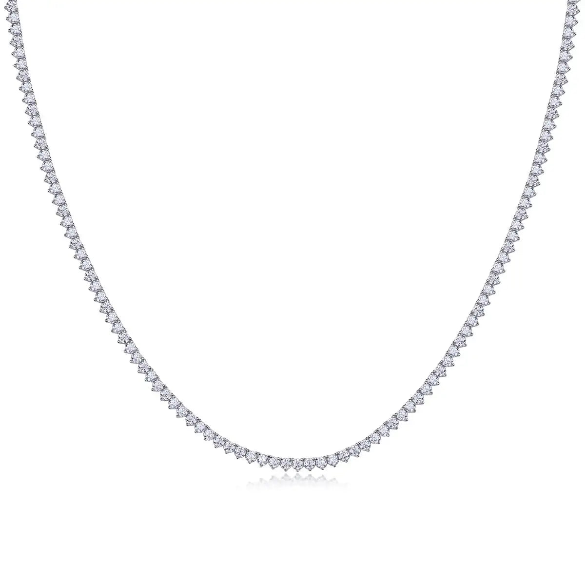 Solitude Luxury Fashion Set Mosan Diamond S925 Silver Necklace Rivaling Natural Diamonds