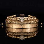Leopard Head Set Mesh Pineapple Pearl Roman Bracelet Pi-Mart