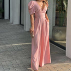 Fashion Elegant Plus Size Wide Legs Jumpsuit Pi-Mart