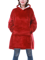Hooded Winter Soft Plush Fleece Sofa Blanket