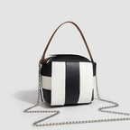 Fashion Contrasting Color PU Stylish Daily Commuter Bag - Simple Women's Shoulder Bag & Small Crossbody Tote