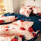Washed Cotton Four-piece Duvet Cover Sheet Bedding Pi-Mart