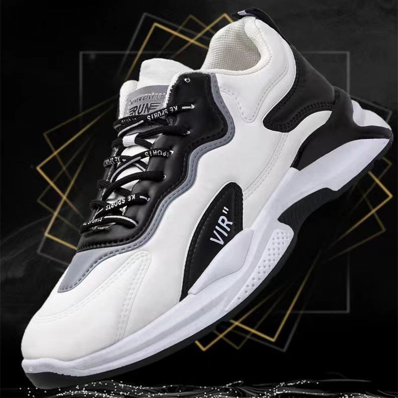 Fashion Black White Sneakers Casual Outdoor Lightweight Breathable Sports Shoes For Men Pi-Mart