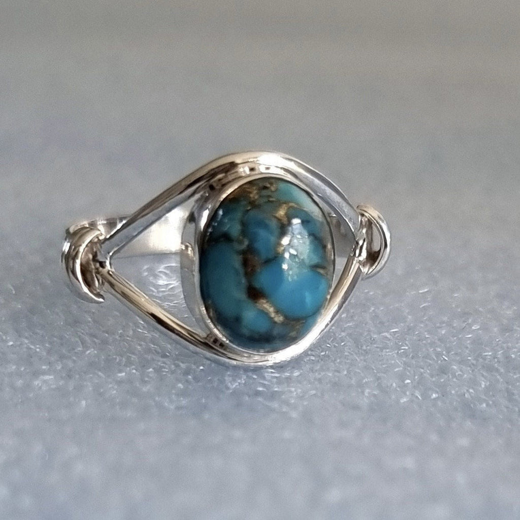 Turquoise Ring Unique Lady Simple Fashion Pi-Mart
