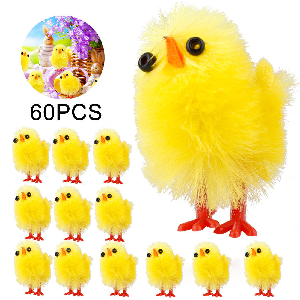 Easter Decoration Chicks 60pcs 3cm High Pi-Mart