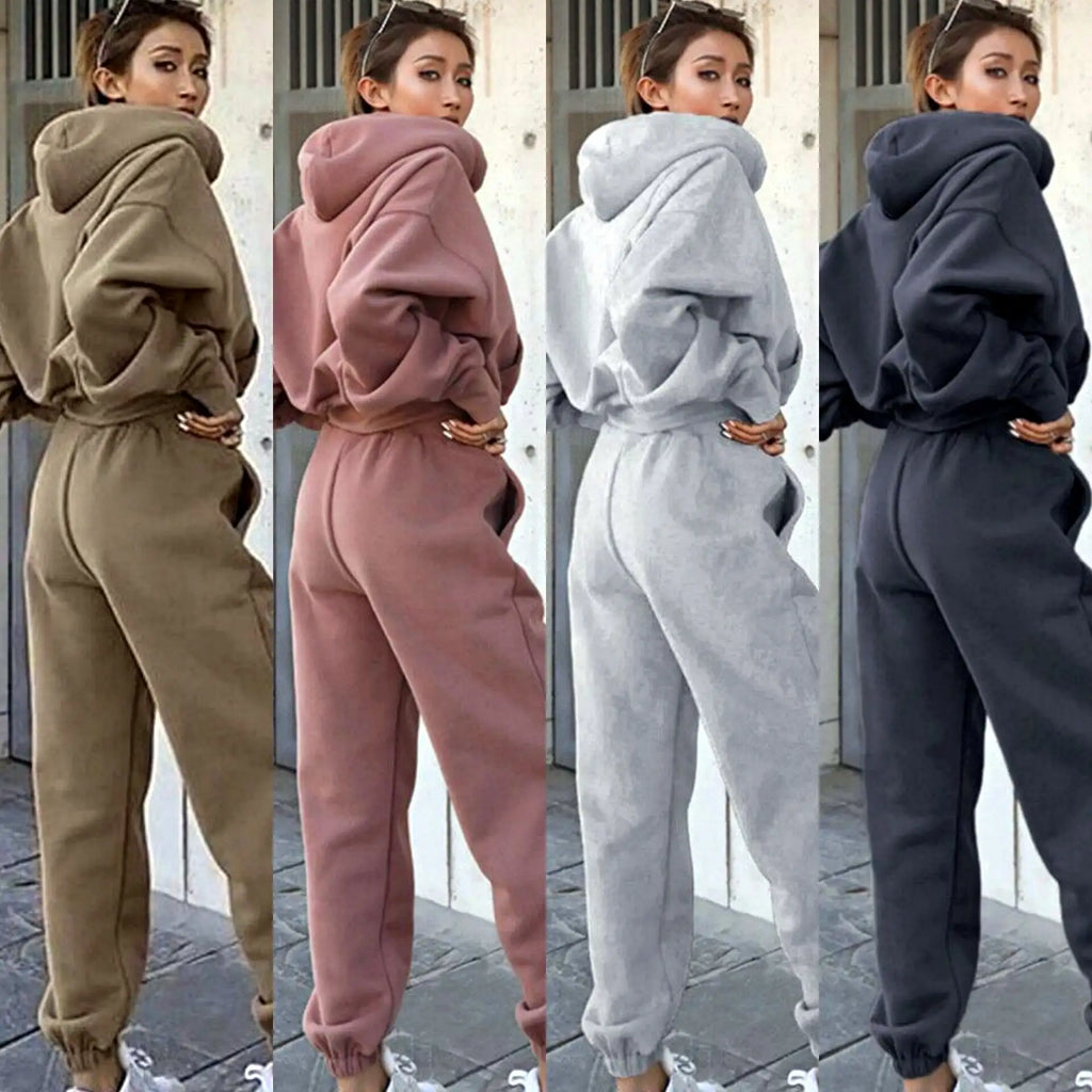New Style Autumn And Winter Women's New Casual Hoodie Coat Sports Suit - SJB-DIAMOND ELITES