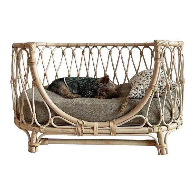 Pet Bed Handmade Rattan Woven Pet Bed Sofa For Dogs Pi-Mart