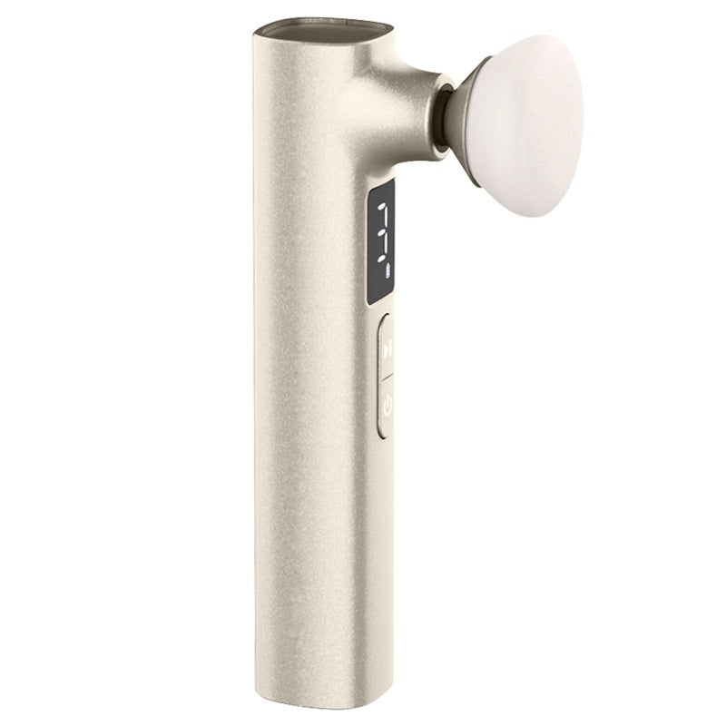 Smudge-Proof Makeup Applicator - Electric Vibrating Powder Puff for Wet & Dry Foundation - Gold & White | Flawless, Airbrush Finish