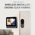 Smart Video Doorbell with HD Camera, Visual Doorbell Camera with 4.3-inch Display, Real-time Indoor Monitoring, Wide Angle, 2-Way Audio, Image & Video Recording, SD Card Local Storage, HD Night Vision, Battery/USB Dual Power, Lootquake LLC