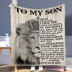 1pc Super Soft Flannel Blanket Gift From Mother To Son Suitable Bedroom Throw Blanket High Definition Printed Soft Blanket For Sofa Couch Office Bed Camping Travelling Lootquake LLC