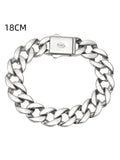 S925 Sterling Silver 13mm Thick Cuban Bracelet Pi-Mart