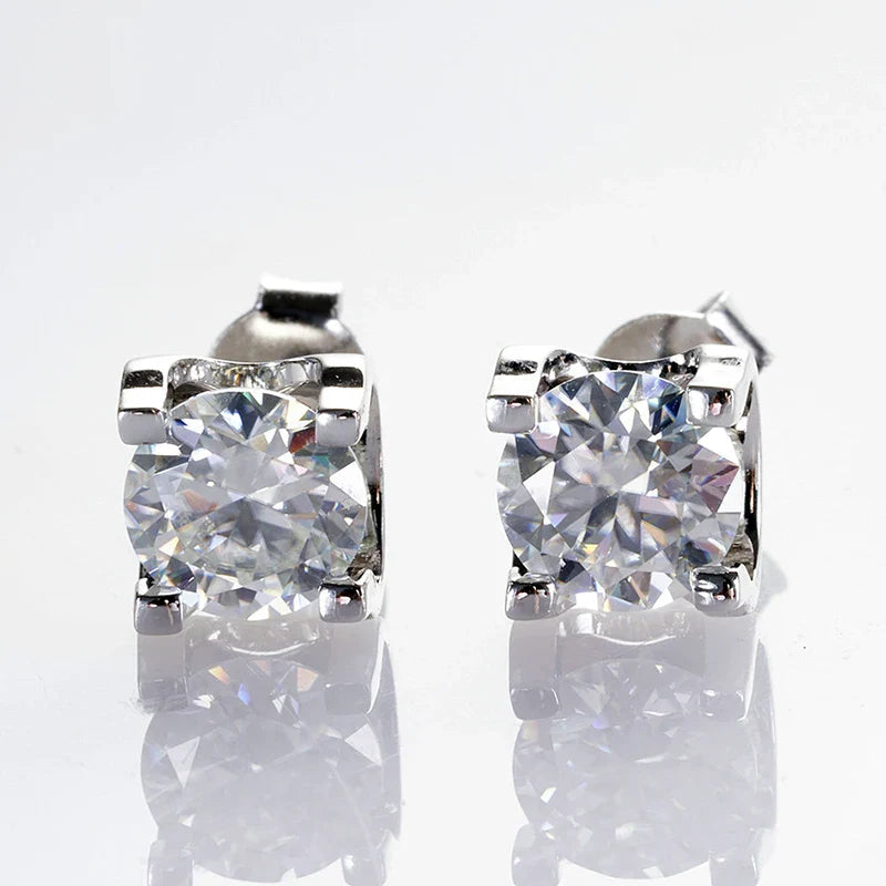 3ct D-Color Moissanite Necklace & Earrings Set Sterling Silver 925 Bridal Gift BandsCo Straps