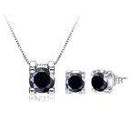 3ct D-Color Moissanite Necklace & Earrings Set Sterling Silver 925 Bridal Gift BandsCo Straps