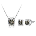 3ct D-Color Moissanite Necklace & Earrings Set Sterling Silver 925 Bridal Gift BandsCo Straps