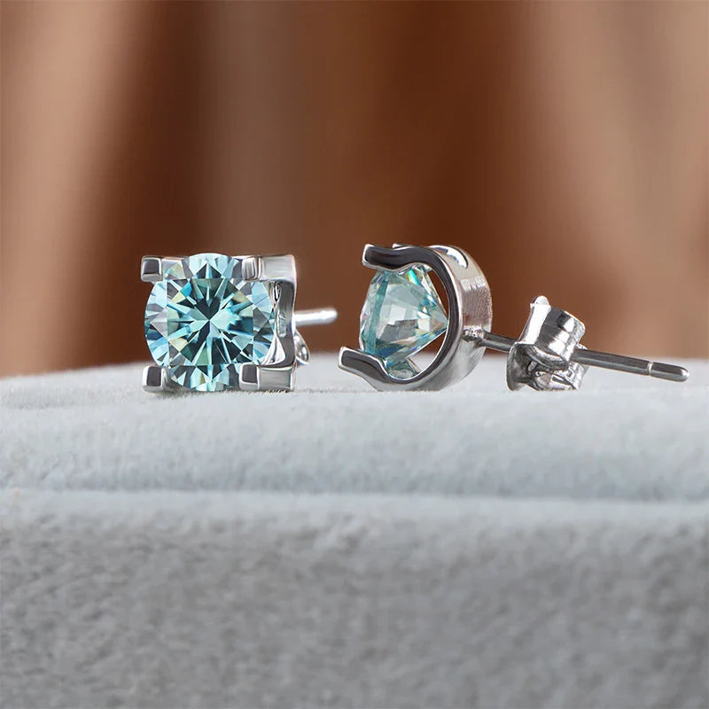 3ct D-Color Moissanite Necklace & Earrings Set Sterling Silver 925 Bridal Gift BandsCo Straps