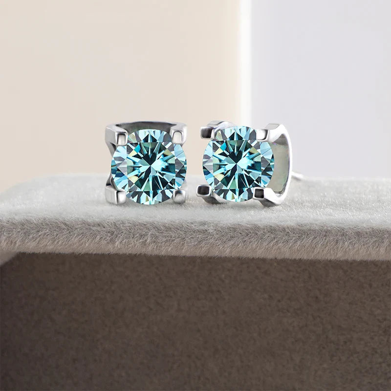 3ct D-Color Moissanite Necklace & Earrings Set Sterling Silver 925 Bridal Gift BandsCo Straps