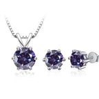 3Ct Moissanite Necklace Earrings Set 925 Sterling Silver GRA Cert Wedding BandsCo Straps