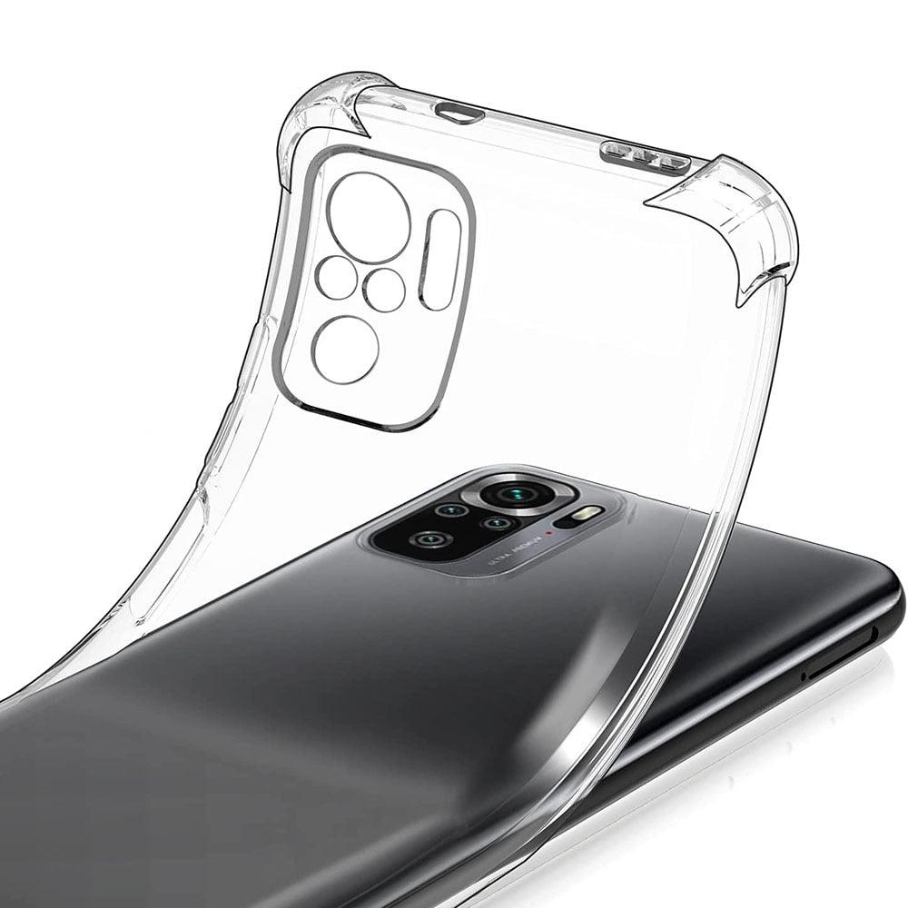 3D Airbag Shockproof Silicone Phone Case For Xiaomi Redmi Note 10 Pro Max Note 10s 10T 10 Pro 4G 5G Clear Ultra Thin Soft Case Shockproof Protective Corners Thin Soft Transparent Protective Case Flexible Transparent Mobile Phone Case Clear Shockproof Case Stevvex