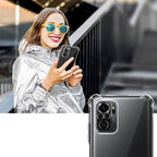 3D Airbag Shockproof Silicone Phone Case For Xiaomi Redmi Note 10 Pro Max Note 10s 10T 10 Pro 4G 5G Clear Ultra Thin Soft Case Shockproof Protective Corners Thin Soft Transparent Protective Case Flexible Transparent Mobile Phone Case Clear Shockproof Case Stevvex