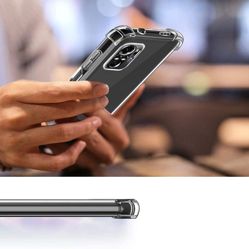 3D Airbag Shockproof Silicone Phone Case For Xiaomi Redmi Note 10 Pro Max Note 10s 10T 10 Pro 4G 5G Clear Ultra Thin Soft Case Shockproof Protective Corners Thin Soft Transparent Protective Case Flexible Transparent Mobile Phone Case Clear Shockproof Case Stevvex