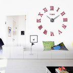 3D Big Acrylic Mirror Wall Clock Quartz Watch 3D Wall Clock Mirror Surface Decorative Clock Large Wall Sticker Clock for Living Room Bedroom Office Home Decorations Still Life Clocks Modern Home Decoration Living Room Stickers