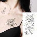 3D Butterfly Waterproof Temporary Tattoo Sticker Snake Flowers Elegant Small Popular Tattoo For Womens Mens Stevvex