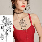 3D Butterfly Waterproof Temporary Tattoo Sticker Snake Flowers Elegant Small Popular Tattoo For Womens Mens Stevvex